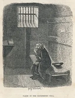 Charles Dickens Illustrations Prints: Fagin in Jail