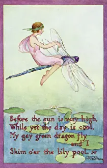 Hester Margetson's Fairy on a Dragonfly Print, 1930