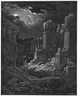 Victorian Era Prints: Fall of Babylon (Dore)