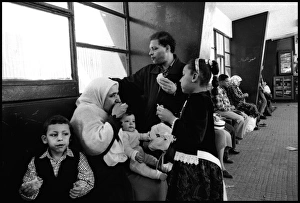 Family eating Alexandria Railway station, Egypt Family eating Alexandria Railway station, Egypt