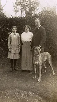 Historical Family Portrait Prints: Family with Pointer