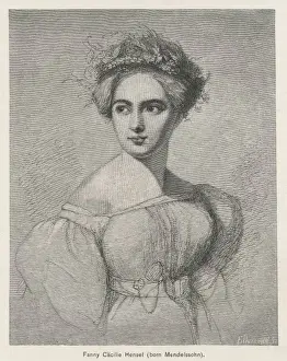 Felix Mendelssohn Prints: Fanny Hensel Print - Portrait of Fanny Mendelssohn