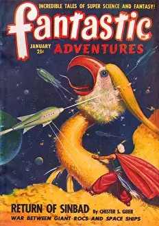 Fantastic Adventures - Return of Sinbad Print, 1949