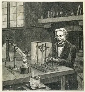 Michael Faraday Biography Prints: Faraday / Figuier