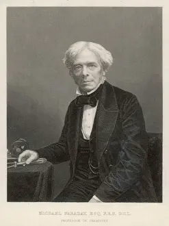 Prints of MICHAEL FARADAY English chemist and physicist Michael Faraday Prints: Faraday Print - English chemist and physicist portrait