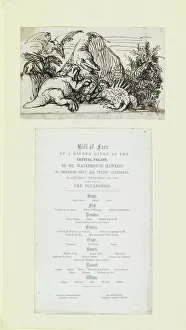 Bill of fare from Crystal Palace, 31/12/1853 Bill of fare from Crystal Palace, 31/12/1853