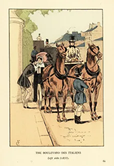 Fashionable carriages on the Boulevard des Italiens, 1855 Fashionable carriages on the Boulevard des Italiens, 1855