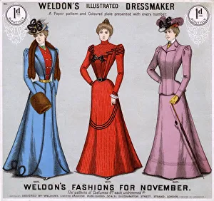 Fashions for the 1890s - the end result of flat patterns Fashions for the 1890s - the end result of flat patterns