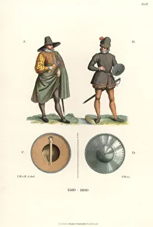 Fashions of French and English men, 16th century Fashions of French and English men, 16th century