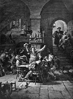 Faust Legend Prints: Faust in Auerbachs Wine Cellar