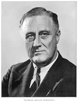 Politic Prints: Franklin D. Roosevelt Print 1932 Election Portrait