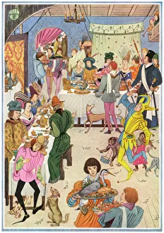 Feasting in the Middle Ages by Pauline Baynes Feasting in the Middle Ages by Pauline Baynes