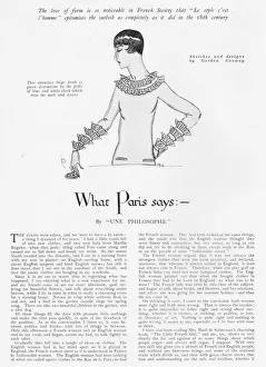 Feature entitled What Paris Says discussing Feature entitled What Paris Says discussing