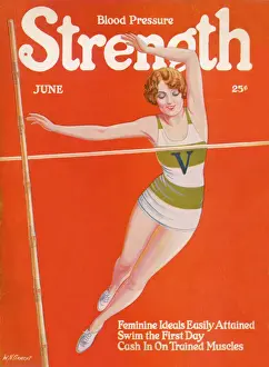 Athletic Prints: Female Pole Vaulter Print 1927