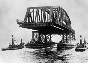 Iron Bridge Construction Print, early 1930s