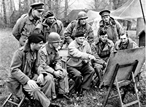 Field-Marshal Montgomery and staff officers, Germany; Second Field-Marshal Montgomery and staff officers, Germany; Second