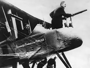 WW1 Fighter Plane Prints: Fighter plane with crew, WW1