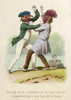 Fighting Cocks Print