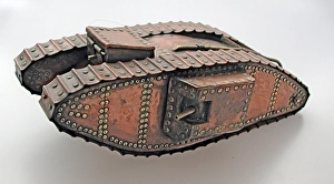A very fine handmade model of a WWI tank A very fine handmade model of a WWI tank