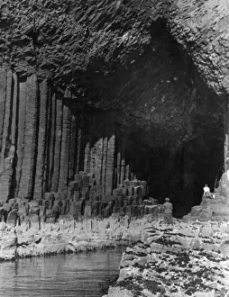 Fingals Cave Print, Staffa Island, Scotland 1930s