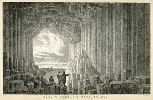 Fingals Cave Print by J.M.W. Turner