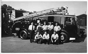 Vintage Emergency Vehicles Prints: Fire Engine 1940S