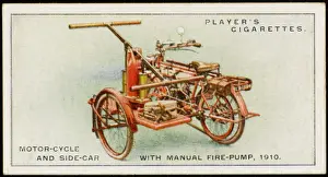 Emergency Service Prints: Fire-Fighting Motorcycle Print 1910