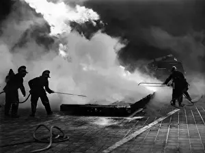 London Fire Brigade Training Prints: Firefighters training at Lambeth HQ