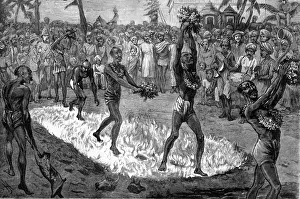 Mauritius Firewalking Print, 1881