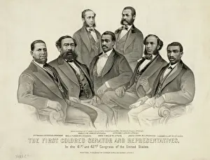 Politician Prints: Group Portrait of African American Legislators, 1872 Print