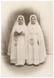 Catholic Tradition Photography Prints: Two First Communicants