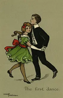 Young Couple Dance Prints: The first dance
