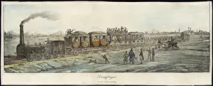 First German Train Print: Nuremberg to Furth 1844