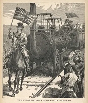 First Railway 1825 Print: Locomotion in Motion