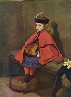 Print of a young girl listening to her first sermon in church
