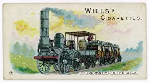 First Train in USA Print - Early Locomotive