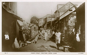 Fisher Street, Freetown, Sierra Leone, West Africa Fisher Street, Freetown, Sierra Leone, West Africa