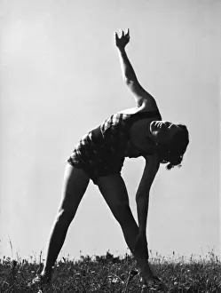 Fitness Exercises Outdoors Prints: Keep Fit / Side Stretch