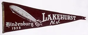 Hindenburg Triangular Flag Print, Lakehurst 1936