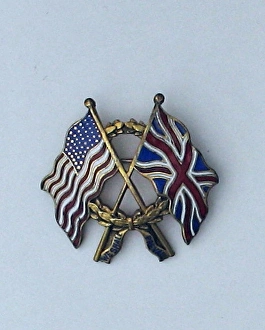 Flags of the USA and the United Kingdom brooch Flags of the USA and the United Kingdom brooch