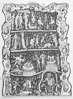 12th Century Art Prints: Flames of Hell