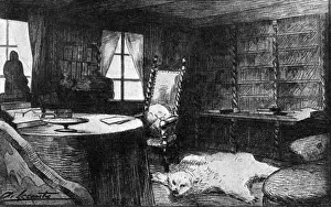 Gustave Flaubert Biography Prints: Flauberts Study