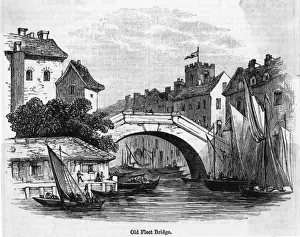 Historical Bridges In England Prints: Fleet Bridge