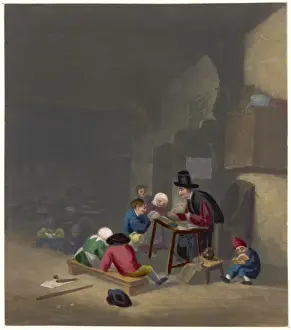 Education In The Past Prints: A Flemish School