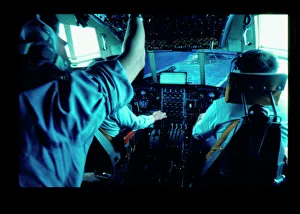 Flight simulator in use, RAF Lyneham, Wiltshire Flight simulator in use, RAF Lyneham, Wiltshire