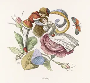 Whimsical Fairy Illustrations Prints: FLIRTING
