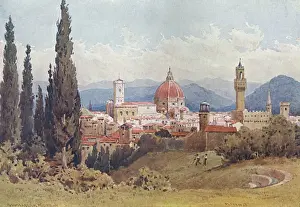 Historic Florentine Architecture Prints: Florence / Distant View