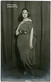 Vintage Entertainment History Prints: Florence Saunders