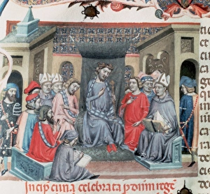 Detail from a folio of Codex of the Usages depicting the Detail from a folio of Codex of the Usages depicting the