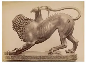 Folklore Print: Chimera with Lion's Head, Goat's Body and Dragon's Tail